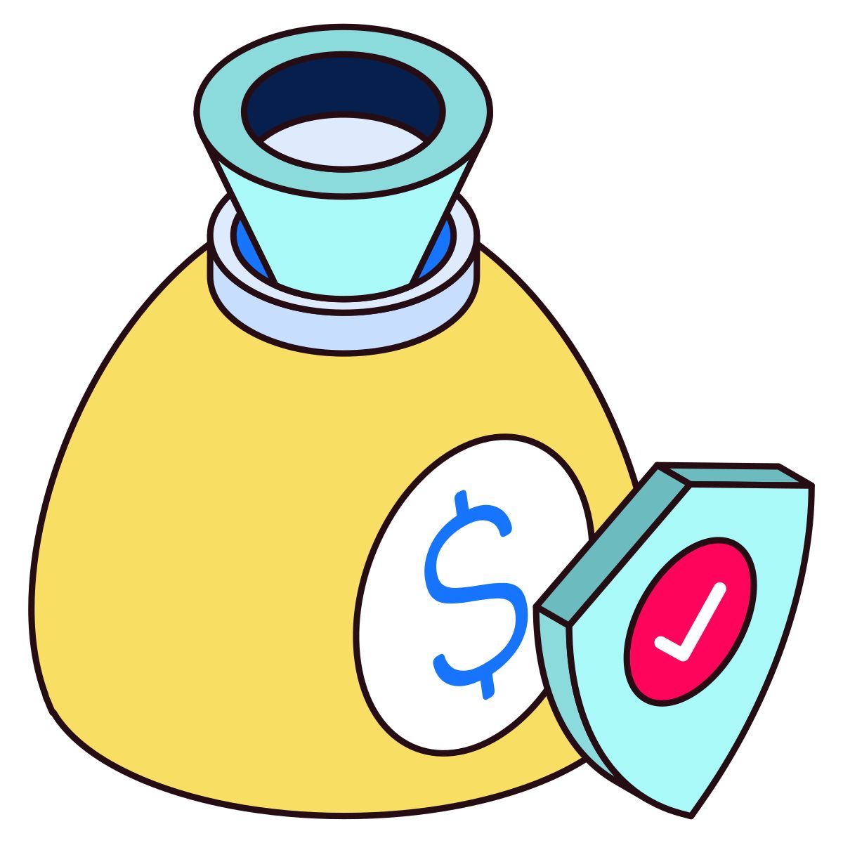 secure safe money icon