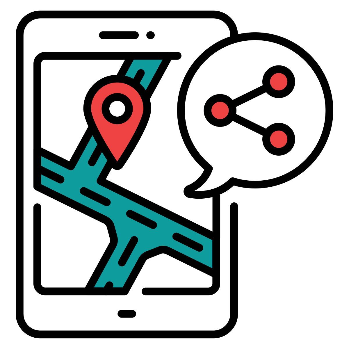 share mobile location icon