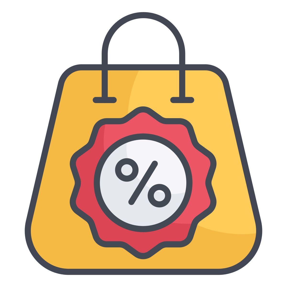 shopping bag discount icon