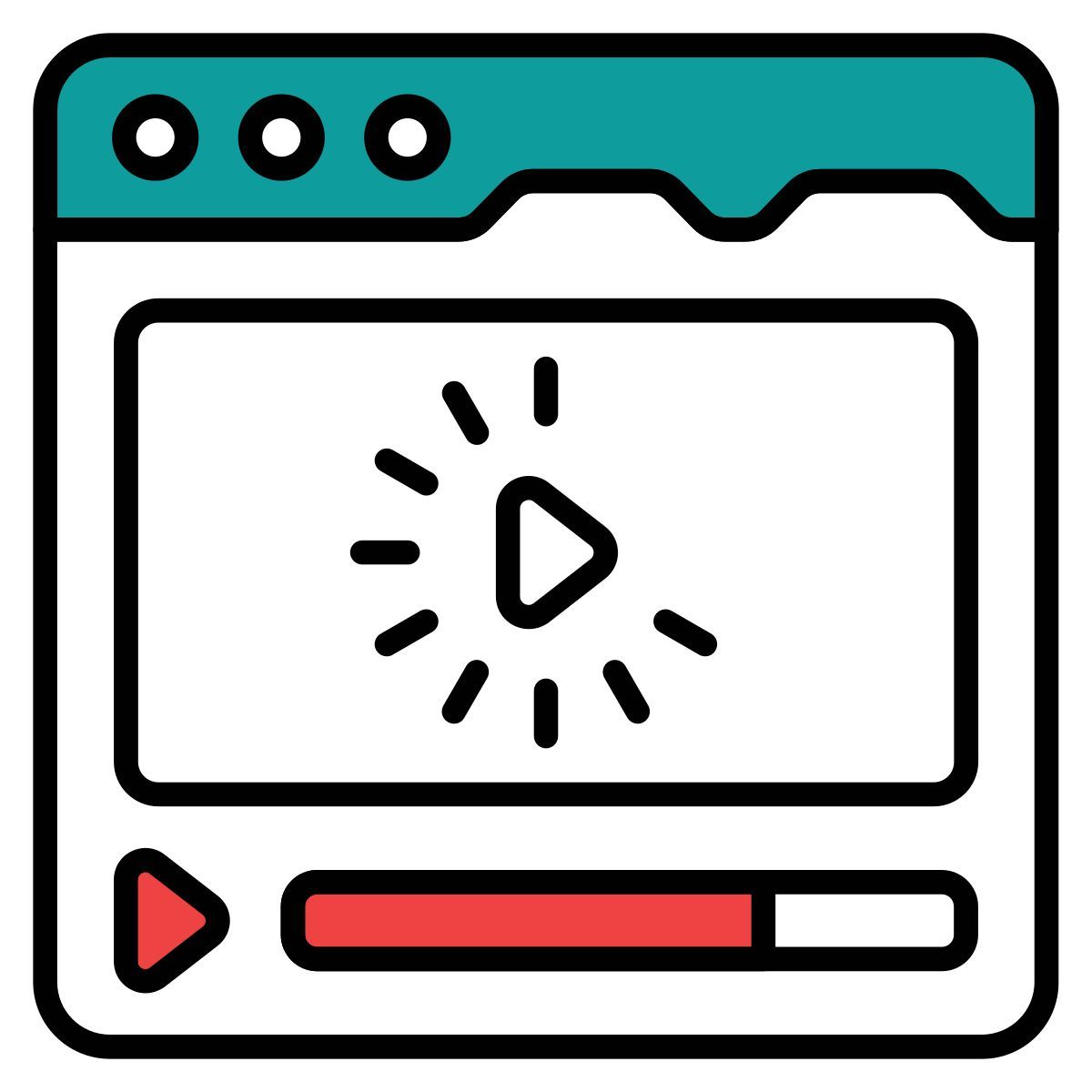 stream buffering icon