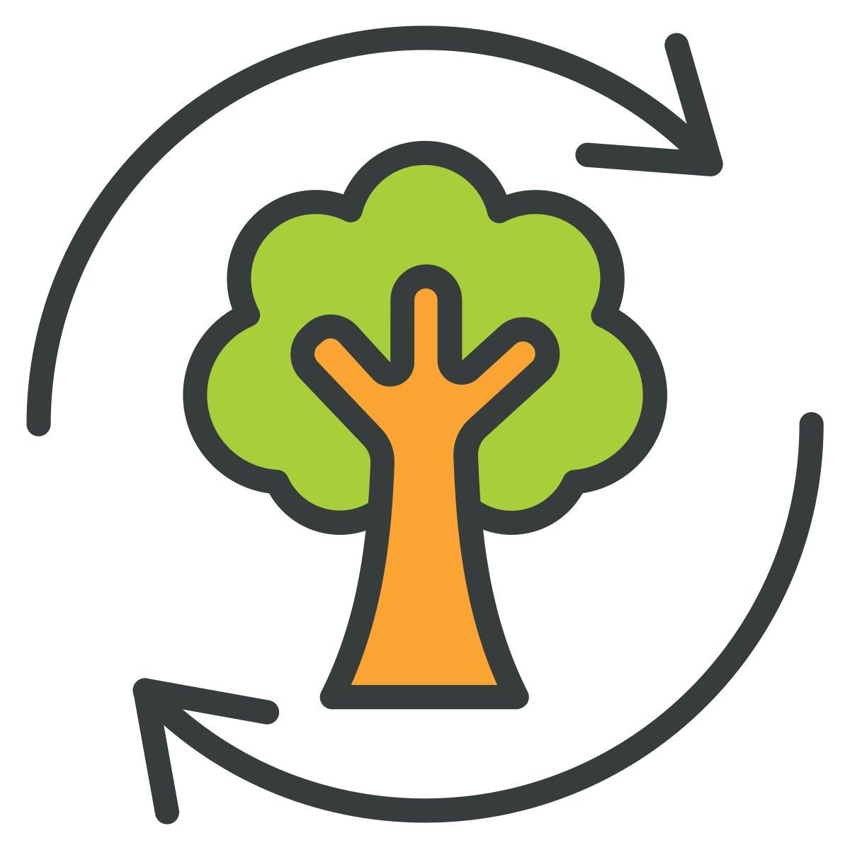 recyclage des arbres icon