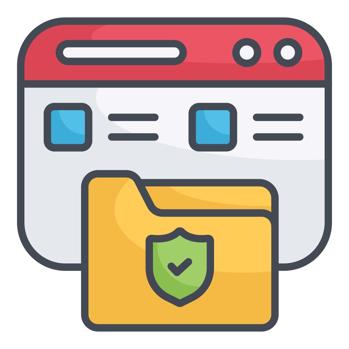 web data protection icon