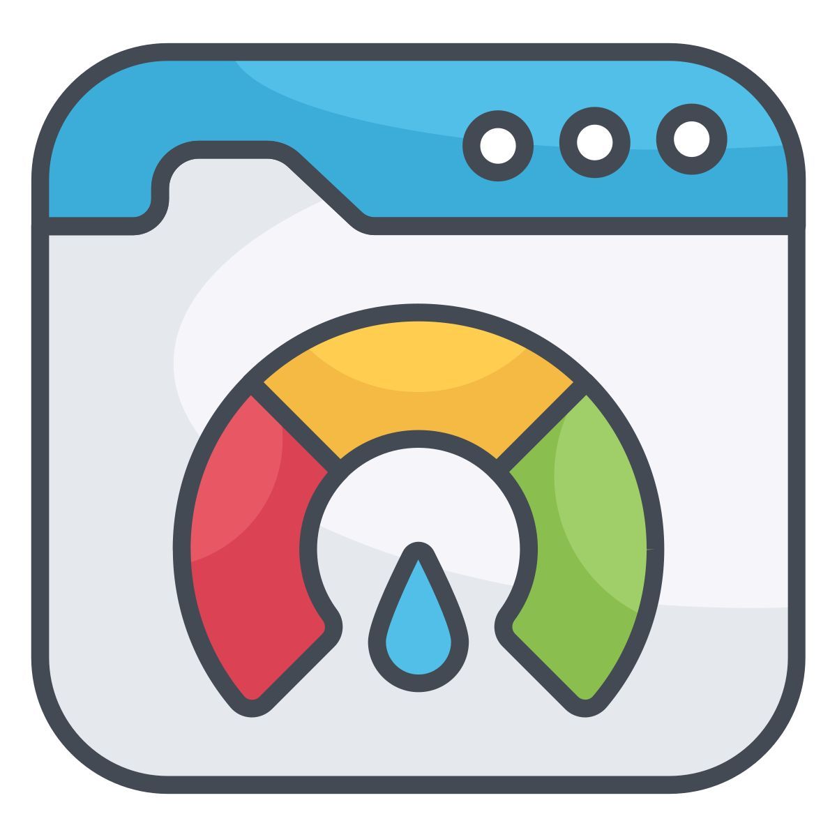 website speedometer icon