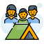 external achievement-camping-filled-outline-design-circle icon