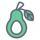 external Avocado-fruits-and-vegetables-filled-outline-design-circle icon