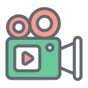 external Camcorder-ux-interface-filled-outline-design-circle icon