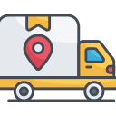 external Cargo-Location-supply-chain-filled-outline-design-circle-2 icon