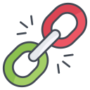 external Chain-link-network-and-communication-filled-outline-design-circle icon