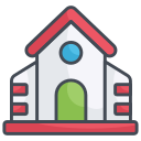 external Church-love-filled-outline-design-circle icon