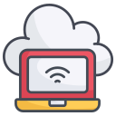 external Cloud-Connected-network-and-communication-filled-outline-design-circle-2 icon