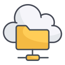 external Cloud-Data-digital-service-filled-outline-design-circle icon
