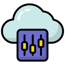 external Cloud-Sliders-cloud-computing-filled-outline-design-circle icon