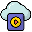 external Cloud-Video-cloud-computing-filled-outline-design-circle-2 icon