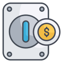 external Coin-Accepting-laundry-filled-outline-design-circle icon