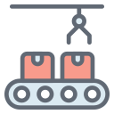 external Conveyor-artificial-intelligence-filled-outline-design-circle icon