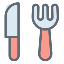 external Cutlery-outdoor-filled-outline-design-circle icon