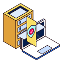 external Data-Secure-data-security-filled-outline-design-circle icon