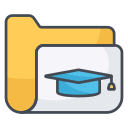 external Education-Folder-learning-filled-outline-design-circle icon