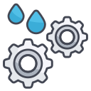 external Gear-Oil-industry-filled-outline-design-circle icon