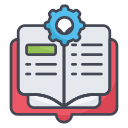 external Guide-Book-technical-support-filled-outline-design-circle icon