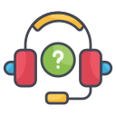 external Headphone-Question-support-filled-outline-design-circle icon