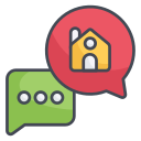 external Home-Chat-real-estate-filled-outline-design-circle icon