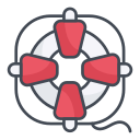 external Lifebuoy-technical-support-filled-outline-design-circle icon