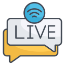 external Live-Streaming-technical-support-filled-outline-design-circle icon