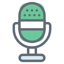 external Microphone-universal-filled-outline-design-circle icon