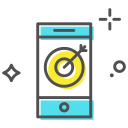 external Mobile-Marketing-startup-and-development-filled-outline-design-circle-2 icon