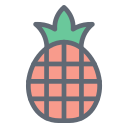 external Pineapple-fruits-and-vegetables-filled-outline-design-circle icon