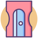 external Sharpener-education-filled-outline-design-circle icon