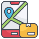 external Shipment-Location-supply-chain-filled-outline-design-circle icon