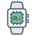 external Smart-watch-Ai-artificial-intelligence-filled-outline-design-circle icon