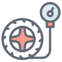 external Tire-Air-car-parts-filled-outline-design-circle icon