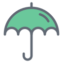 external Umbrella-outdoor-filled-outline-design-circle icon