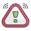 external Warning-technical-support-filled-outline-design-circle icon