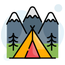 external bonfire-camping-filled-outline-design-circle icon