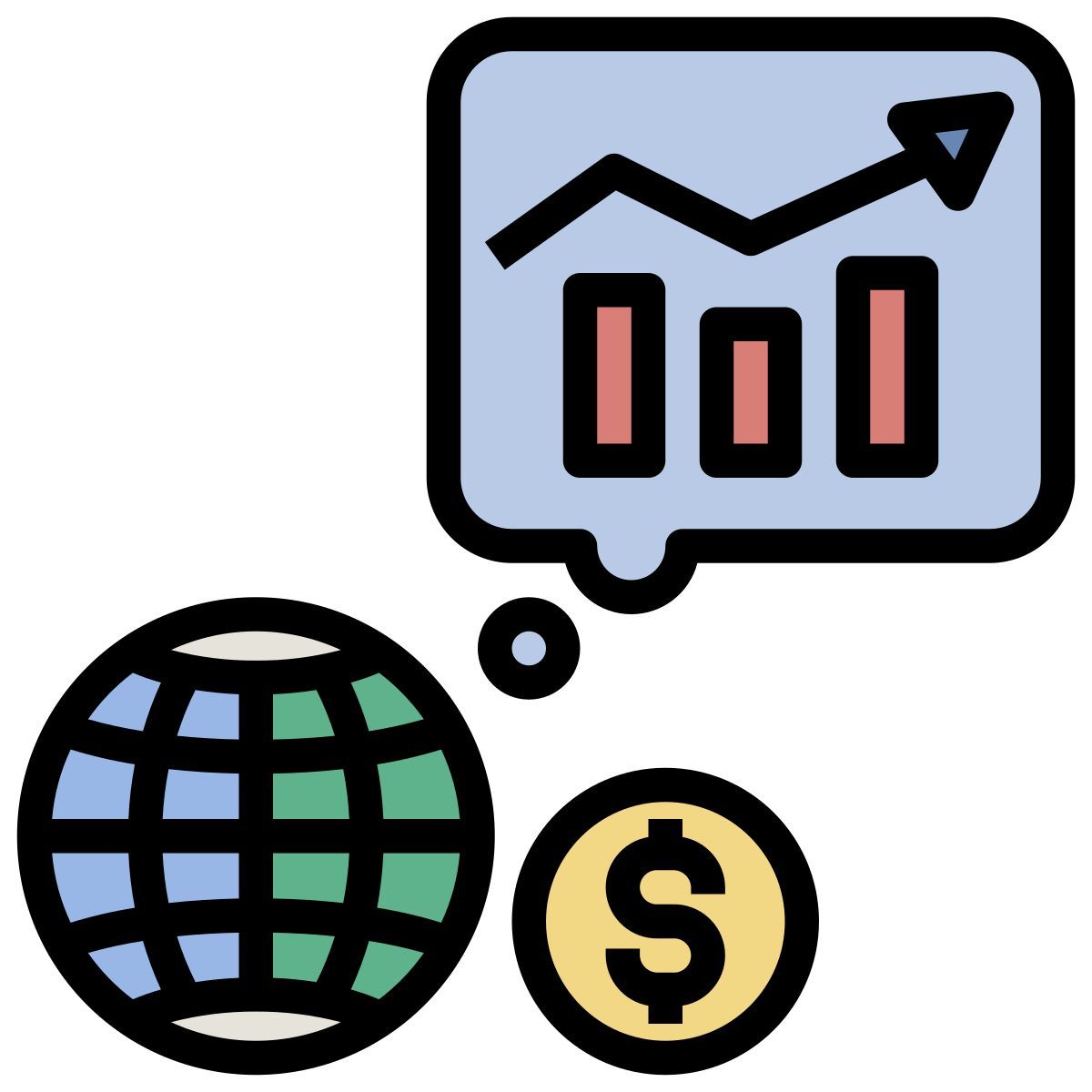 外部预测世界经济复苏填充轮廓填充轮廓geotatah icon