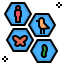 external biodiversity-ecological-interaction-color-filled-outline-geotatah icon
