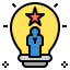 external bulb-talent-management-color-filled-outline-geotatah icon