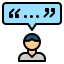 external citation-customer-engagement-color-filled-outline-geotatah icon