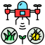 external drone-future-farming-color-filled-outline-geotatah icon