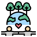 external collaborate-sustainable-forest-management-filled-outline-filled-outline-geotatah icon