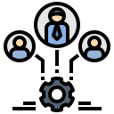 external organization-training-management-system-filled-outline-filled-outline-geotatah icon