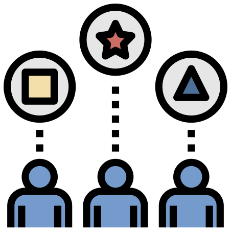Difference icon in Filled Outline Style