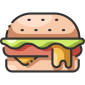 external burger-fast-food-filled-outline-filled-outline-icons-maxicons-2 icon