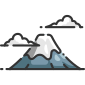 external fuji-landmark-filled-outline-filled-outline-icons-maxicons icon