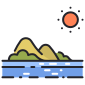 external island-summer-holiday-filled-outline-filled-outline-icons-maxicons icon