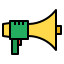 external bullhorn-communication-filled-outline-icons-pause-08 icon